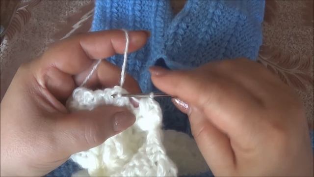 Комбинезон для малыша 0-6 месяцев крючком. Часть 3. Jumpsuit for baby 0-6 months crocheted. смотреть онлайн