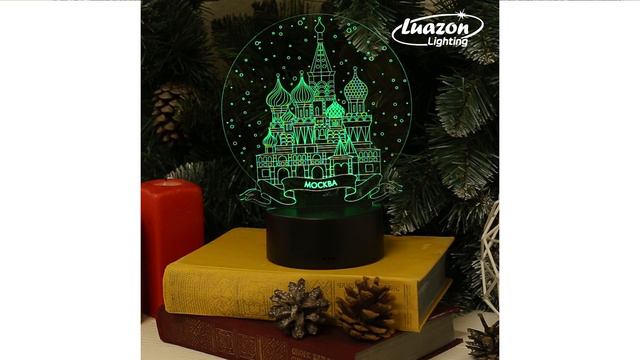 Подставка световая "Город Москва", USB, AА*3 (не в компл), 10 LED, RGB смотреть онлайн