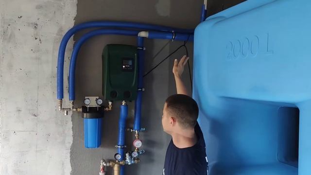 Водоснабжение частного дома, через накопительную ёмкость и станцию повышения давления смотреть онлайн