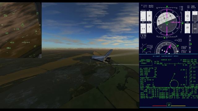 Space Shuttle TAEM KSC Runway 33:HAC and Final Approach - Flight Gear смотреть онлайн