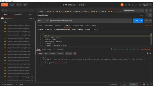 PHP PRODUCT API смотреть онлайн