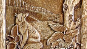 Резное панно из дерева. Тонировка, покрытие маслом. Ручная рельефная резьба по дереву своими руками