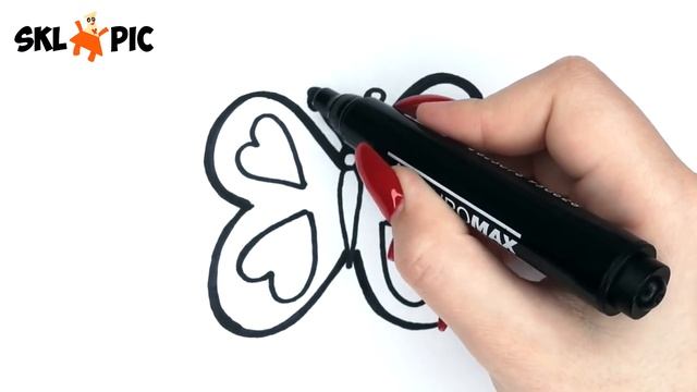 Раскраска Для Детей БАБОЧКА. Как Нарисовать Бабочку. How To Draw A Butterfly For Kids смотреть онлайн
