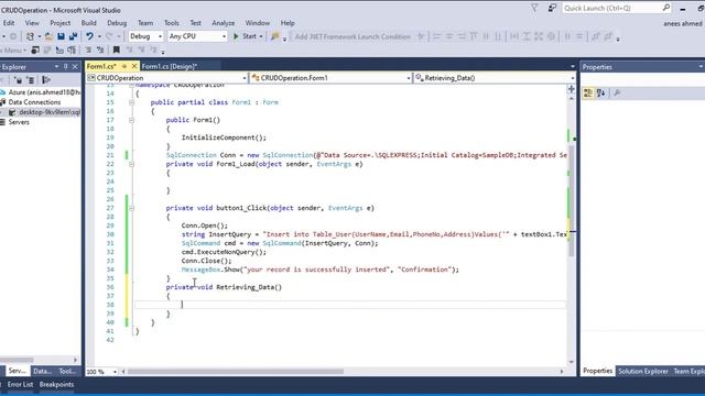 CRUD operation using c#|| with sql server database |insert|update|delete смотреть онлайн