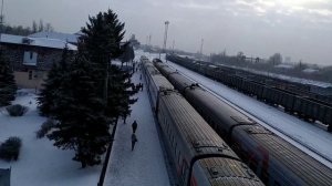 Димитровград. Поезд №391 Челябинск - Москва, стоянка на станции Димитровград.