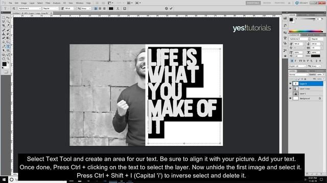 How to Create a Portrait Quote - Adobe Photoshop Tutorials | photoshop tutorial for beginners смотреть онлайн