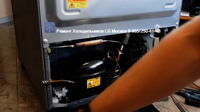 Ремонт Холодильника LG Москва 8-965-250-41-48 GA-B489YMQZ Замена линейного компрессора на обычный смотреть онлайн