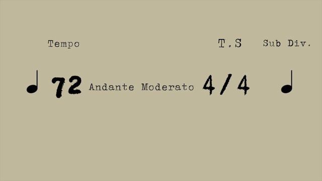 METRONOME - 72 BPM ANDANTE MODERATO смотреть онлайн