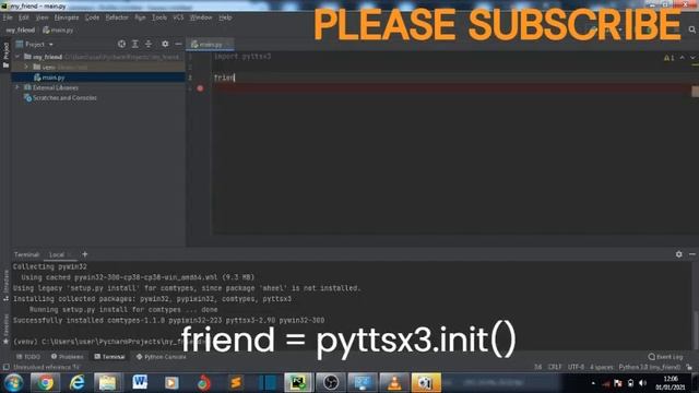 Super quick Python virtual friend program with 4 lines of code смотреть онлайн