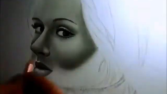 Speed Drawing Portrait Adele (Skyfall) смотреть онлайн