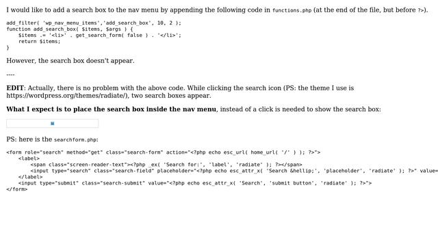 Wordpress: How do I add a search box to the nav menu? смотреть онлайн