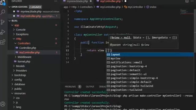Laravel 8 Afficher Un View Via Un Controller смотреть онлайн