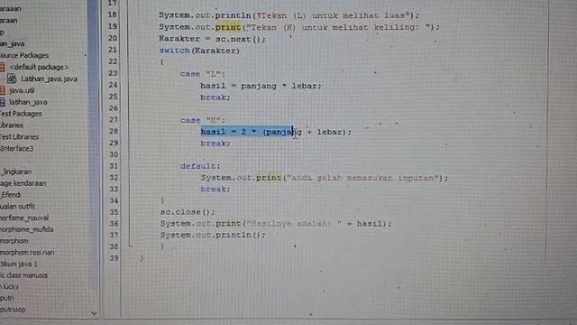 Membuat codingan(PBO) tentang mencari luas dan keliling persegi panjang mengunakan java.util.scanne смотреть онлайн