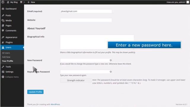 Change Password on Wordpress смотреть онлайн