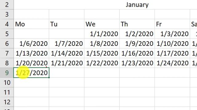 How to make Calendar in Microsoft Excel 2019 смотреть онлайн