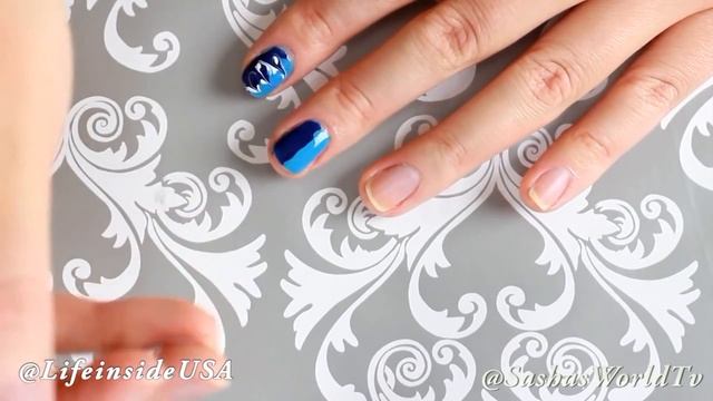 Летний морской маникюр в домашних условиях. LifeinsideUSA смотреть онлайн