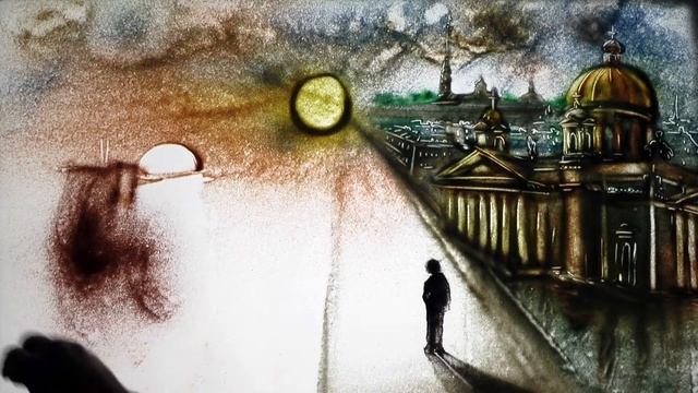 Sand ART .презентация газеты "мой район" .Цветное песочное шоу. смотреть онлайн