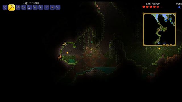 Lets play Terraria Part 2 Exploring the caves! смотреть онлайн