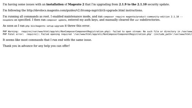 Magento: PHP Warning after upgrade from Magento 2.1.9 to 2.1.10 (2 Solutions!!) смотреть онлайн