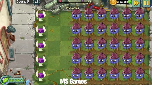 PvZ 2 Fusion - Mega Gatling Pea And Other Plant using Projectile Appease-Mint Max Level смотреть онлайн
