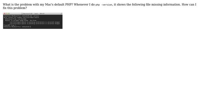 Apple: OS X PHP dyld: Library not loaded: /usr/lib/libpq.5.dylib смотреть онлайн