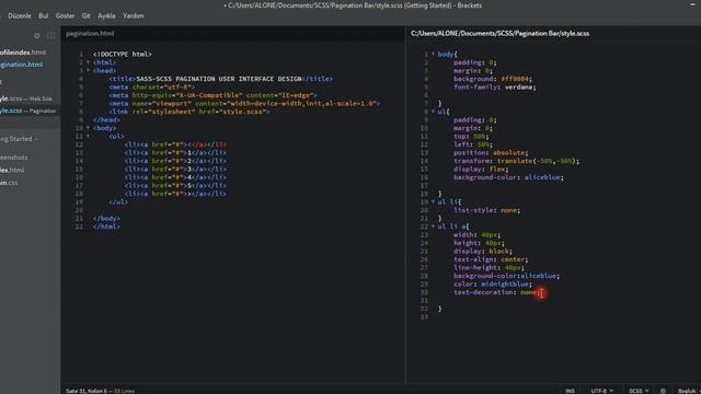 BUILDING PAGINATION USER INTERFACE DESIGN IN SASS (SCSS) смотреть онлайн