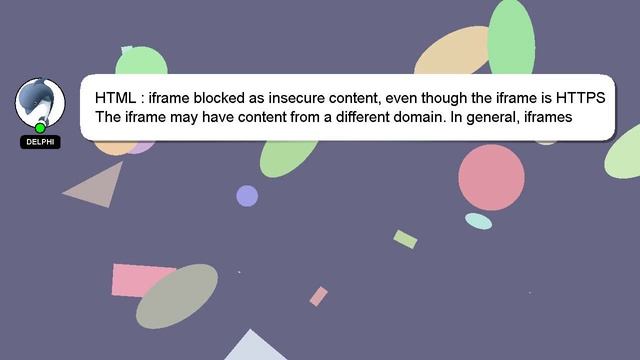 HTML : iframe blocked as insecure content, even though the iframe is HTTPS смотреть онлайн