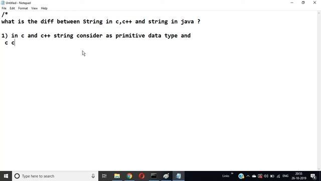 what is the main difference between string in java and string in c c++ смотреть онлайн