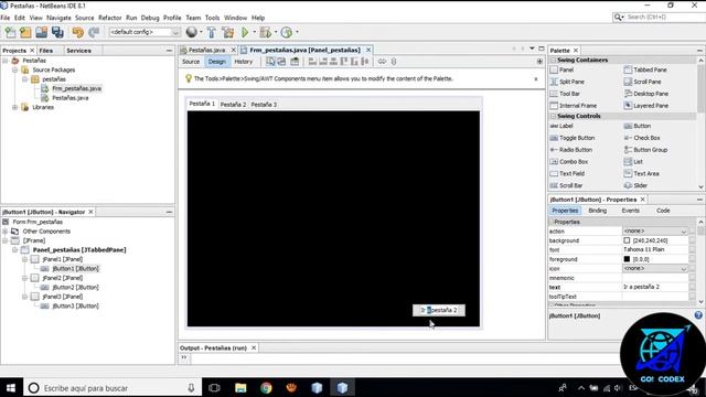 Uso y manipulación de pestañas / JAVA смотреть онлайн