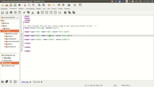 how to contact string using pass value from form to php php смотреть онлайн