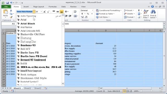 Excel: Select from list - Changing the font and font size смотреть онлайн