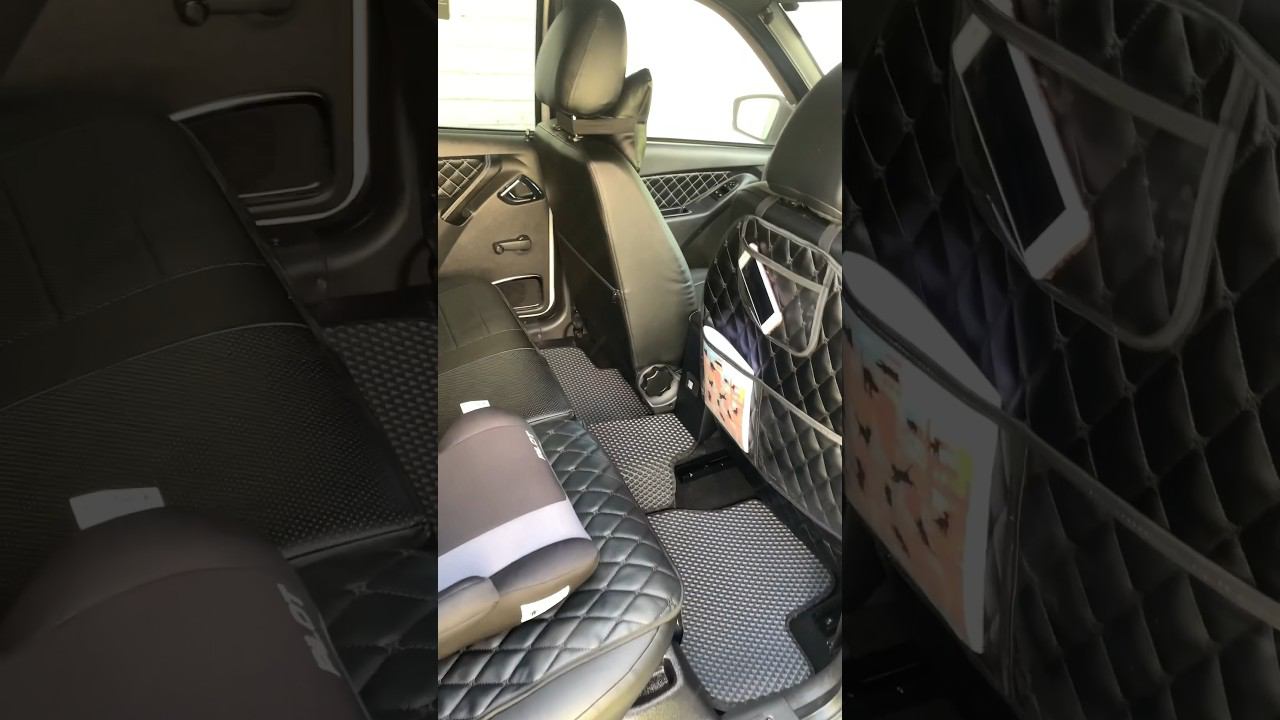 Защитные накладки сидений авто от грязных ног и под детское автокресло #автоаксессуары #автотовары смотреть онлайн
