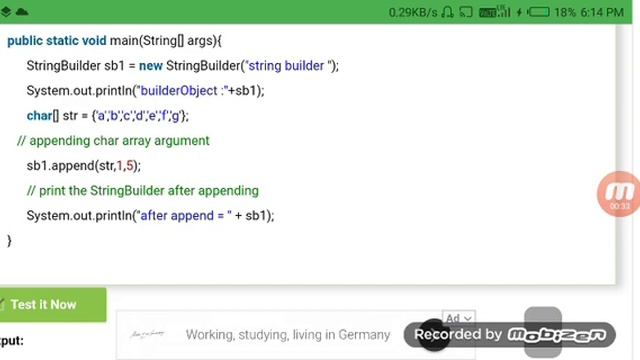 Java string builder append() method(4) смотреть онлайн