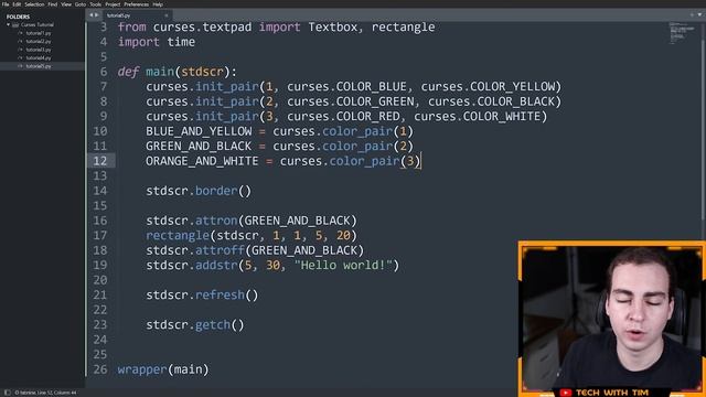 Python Curses Tutorial #5 - Other Useful Methods смотреть онлайн