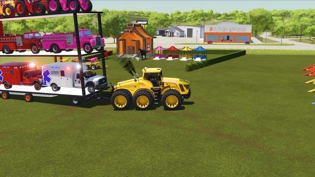 GARAGE OF COLORS! FIRE DEPARTMENT, AMBULANCE AND POLICE CARS vs FENDT TRISIX ! FS22 - 145 смотреть онлайн