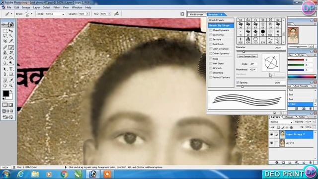 how to make hair shape brush preset-hair style in photoshop-hair edit in photoshop. смотреть онлайн