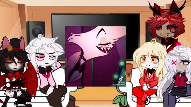 Hazbin Hotel reacts to Angel and Husk || A bit of Huskerdust || RoseGacha смотреть онлайн