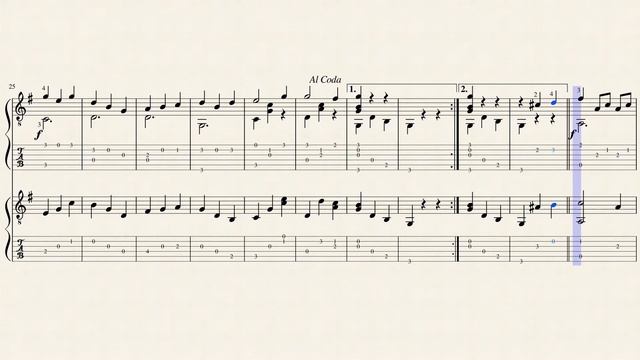 Autumn Days - A. J. Weidt (1866 - 1945) - Duo - Tablature смотреть онлайн