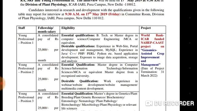 இந்திய வேளாண் ஆராய்ச்சி நிலையம் வேலை வாய்ப்பு | IARI Recruitment 2019 – Various JRF, Assistant Pos смотреть онлайн