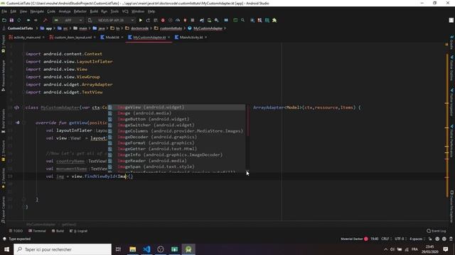 Custom ListView in Android Studio and Kotlin смотреть онлайн