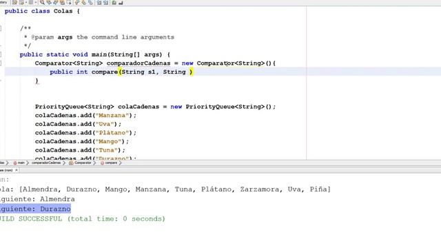 PriorityQueue en Java ejemplo 2 смотреть онлайн