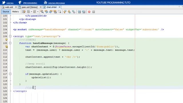 Java EE primefaces chat example смотреть онлайн
