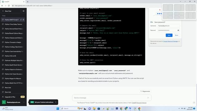 Sending mail from Python using SMTP смотреть онлайн