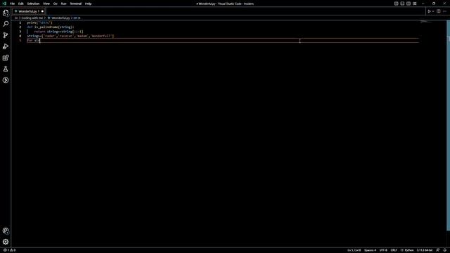 Palindrome Checker in Python: Identifying Palindromes in a List of Strings Lesson Tutorial Fast Eas смотреть онлайн