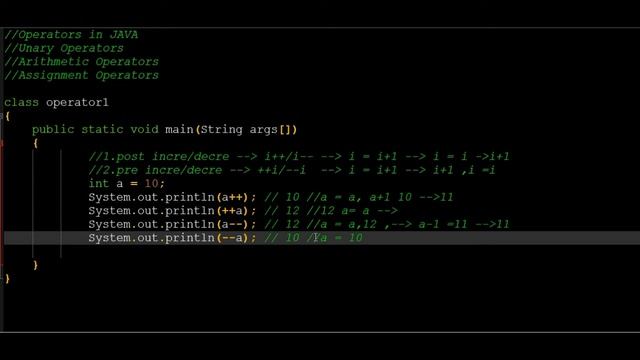#12 | Java Beginners Tutorials in Tamil | Operators | Arithmetic | Unary | Assignment смотреть онлайн