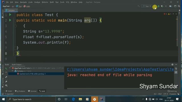 Converting String to float datatype in java || in hindi || Shyam Sundar смотреть онлайн