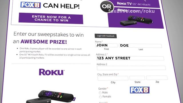 Win a Roku Express or a 55" Roku TV from FOX 8! (:10) смотреть онлайн