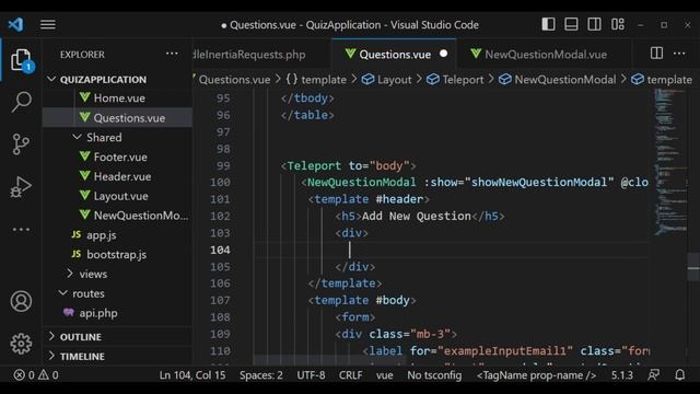 Save Question and Answers -Quiz Application | Laravel, Vue js, Inertia js смотреть онлайн