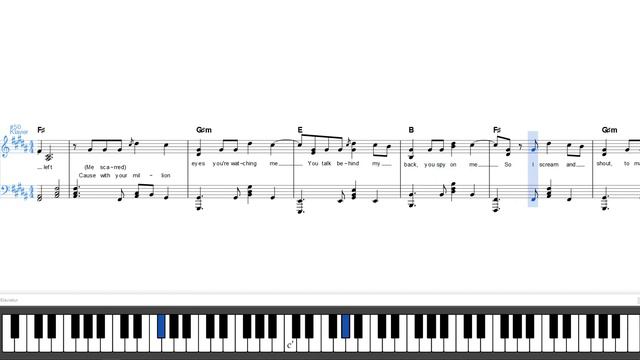 Loïc Nottet - Million Eyes | Piano Sheet Music + Lyrics + Chords смотреть онлайн
