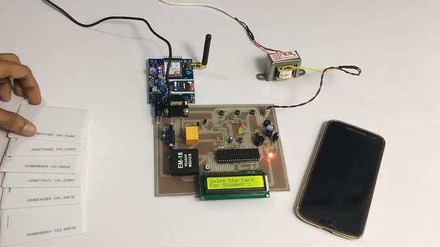 RFID Attendance System with SMS Notification смотреть онлайн